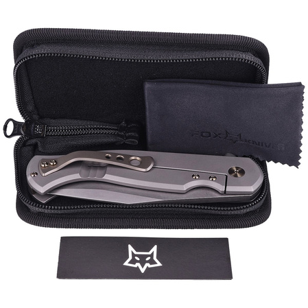 Nóż składany Fox Eastwood Tiger Sandblasted Titanium/CF, Coarse Stonewashed by Gudy Van Poppel (FX-524 TICF)