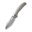 We Knife Ignio Polished Bead Blasted Titanium, Silver Bead Blasted CPM 20CV by Toni Tietzel (WE22042B-4)