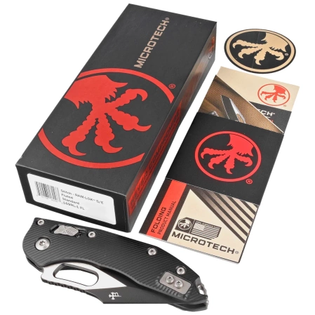 Nóż składany Microtech Stitch Ram-Lok S/E Fluted Black Aluminium, Black M390MK by Borka Blades and Tony Marfione (169RL-1FL)