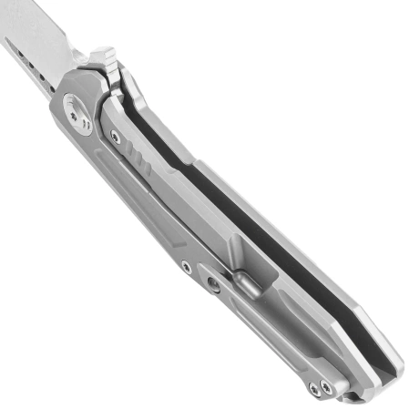 Nóż składany Reate K-3 Tanto Grey Titanium/Carbon Fiber, Damasteel Damascus
