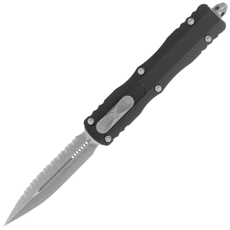 Microtech Dirac Delta D/E OTF Knife Black Aluminum, Apocalyptic F/S by Tony Marfione (227-12AP)