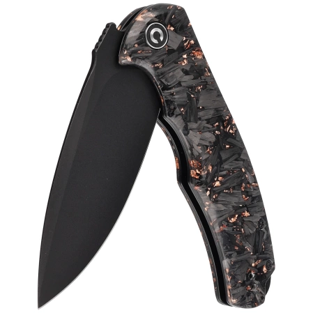 Nóż składany Civivi Praxis Shredded Carbon Fiber / Copper Shred, Black Stonewashed 9Cr18MoV (C803I)