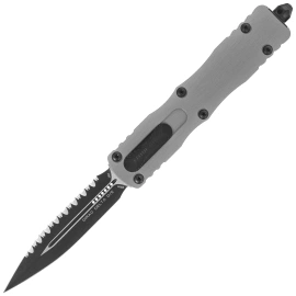 Microtech Dirac Delta D/E OTF Knife Natural Clear Aluminum, Black F/S M390 by Tony Marfione (227-3NC)