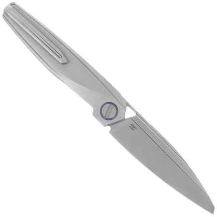 Nóż składany Rike Knife Baidi S Titanium/Red Carbon Fiber, Bead Blasted M390 (RK-Baidi-S-P/RCF)