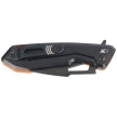 Nóż składany Real Steel Pelican Orange G10 / Black Steel, Black D2 by Aslan Zhanabayev (7922)