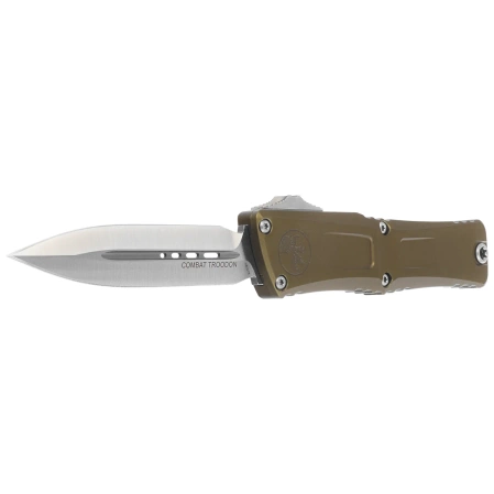 Microtech Combat Troodon Gen III D/E OTF Knife OD Green Aluminum, Satin M390MK by Tony Marfione (1142-4OD)