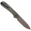 Nóż CIVIVI Button Lock Elementum Dark Green Micarta, Gray Stonewashed (C2103C)