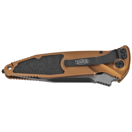Microtech Socom Elite Auto S/E Automatic Knife Tan Aluminum, Black M390 by Tony Marfione (160A-1TA)