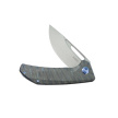 Kubey Hyperion Knife Micro Milling Lines Flame Titanium, Sandblasted CPM S35VN by Jelly Jerry (KB368I)