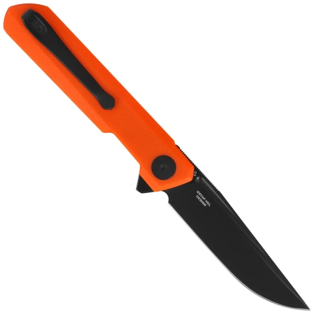 Bestechman Mini Dundee DD Knife Orange G10, Black PVD D2 by Ostap Hel (BMK08C)