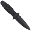 Fox Tactical Elementum Dagger S/E Black PP/TPE Knife, Black Idroglider P/S N690Co (FX-647 S)