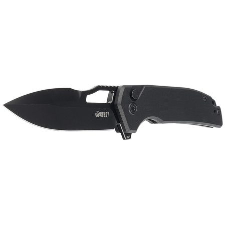 Kubey Knife RDF Black G10, Blackwash AUS-10 by HYDRA Design (KU316A)