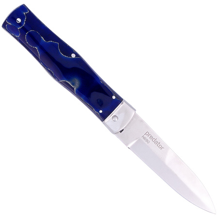 Nóż sprężynowy Mikov Predator Blue Raffir, Mirror N690 (241-BRa-1/KP BLUE)