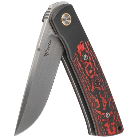 Reate Tribute Titanium/Zirconium/Lava Flow Fat Carbon, Hand Satin M390 (TBT.LAF.SAT)