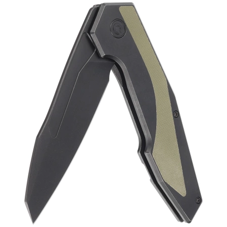 Civivi Knife Hypersonic Black Steel / OD Green G10, Black Stonewashed 14C28N by Gustavo T. Cecchini (C22011-1)