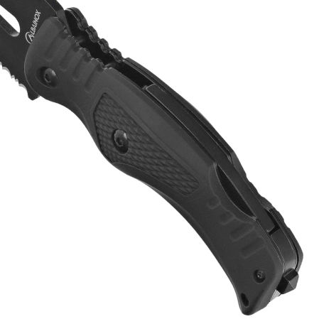 Nóż skladany Martinez Albainox 2-in-1 Tactical Black Rubberized Fiber, Black 3Cr13Mov  (32316)