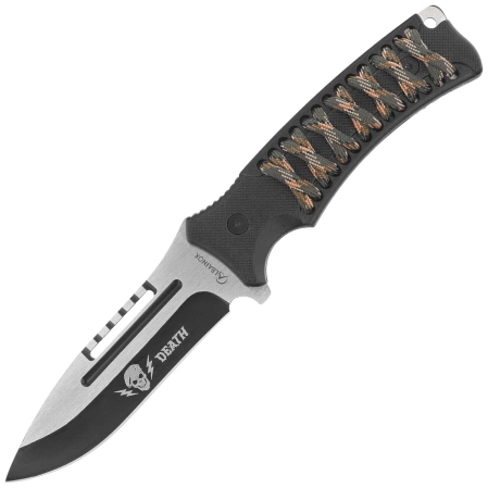 Martinez Albainox 32796 Knife ABS Black/Camo Stringing, Brushed/Black 3Cr13Mov