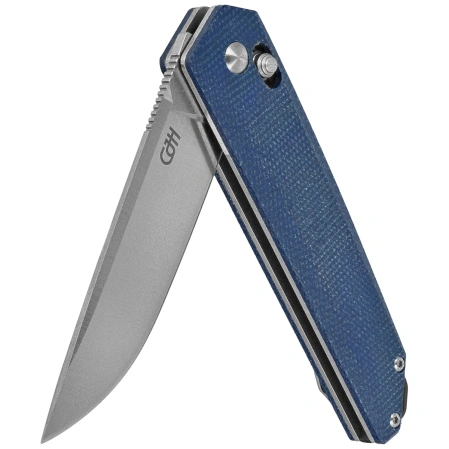 Herbertz CJH Knife Blue Micarta, Satin D2 (10000586)
