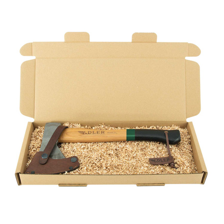 Adler Rheinland Hatchet Green/Black Hickory Wood, C60 Carbon Steel (201.0H060A012)