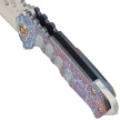 Medford Praetorian Genesis T DP Brushed/Acid Etching/Flamed Blue Titanium, Bronze HW/Clip, Tumbled S45VN by Greg Medford (MK0294TD-03A2-T1C1-BN)