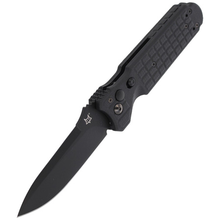 Fox Predator II 2F Full Auto Knife Black FRN, Black Idroglider N690Co (FX-448 B)
