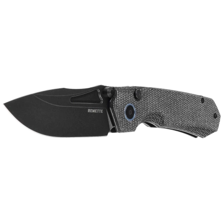 Nóż składany Remette Rhino MC319B Black Micarta, Black Titanium 14C28N