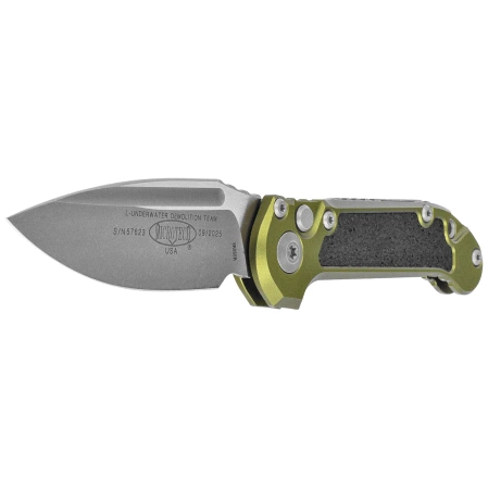 Microtech LUDT Gen III S/E Automatic Knife OD Green Aluminum, Apocalyptic M390MK by Tony Marfione (1135-10APOD)