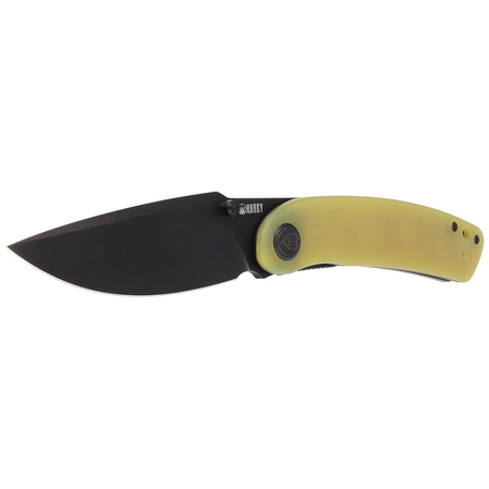 Nóż składany Kubey Momentum Yellow G10, Dark Stonewashed AUS-10 by Sherif Manganas (KU344F)
