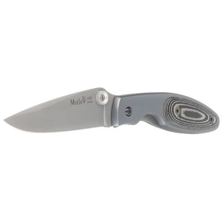 Muela KMC-7M Gray Aluminum/Black Micarta, Satin 440C Knife
