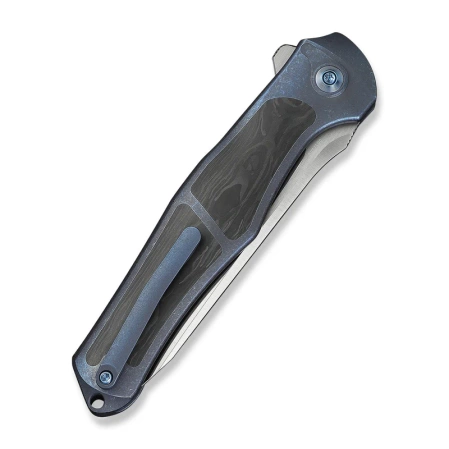 WeKnife 702XI LE No 147/150 Blue Integral Titanium/Shredded Carbon Fiber, Satin M390 (WE07B-1)