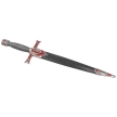 Sztylet Decor Habitat Templar Dagger Burgundy/Black/Silver ABS, Satin Stainless Steel (S3319)