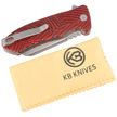 Kubey Creon Knife Red/Black G10, Damascus (KU336B)