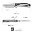 Sencut Regnator Knife White / Black G10, Satin 9Cr18MoV (S24057-3)