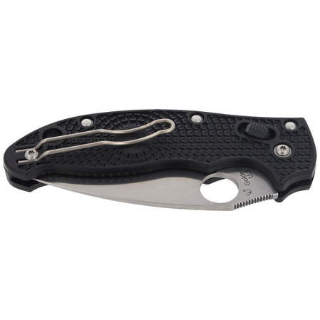 Spyderco Manix 2 Black Lightweight PlainEdge Knife (C101PBK2)