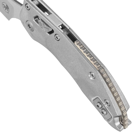 Microtech Marfione Select Stitch Ram-Lok S/E Knife Titanium, Double Vapor Blast HW, Stonewashed M390MK by Borka Blades and Tony Marfione (169RL-10MS1)