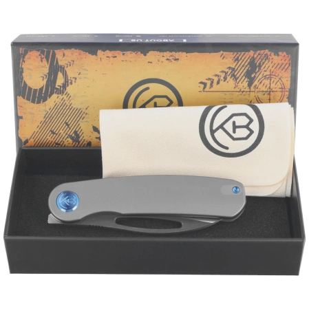 Nóż składany Kubey KB Knives Decimal Gray Titanium, Satin M390 by Mark Perez (KB354A)