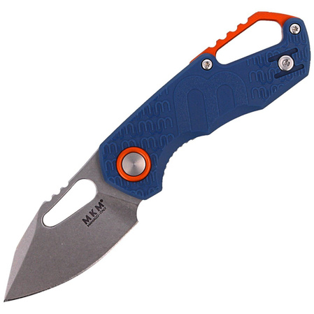 MKM Isonzo Clip Point Knife Blue FRN, Stonewashed N690 by Jesper Voxnæs (MK FX03-3PBL)