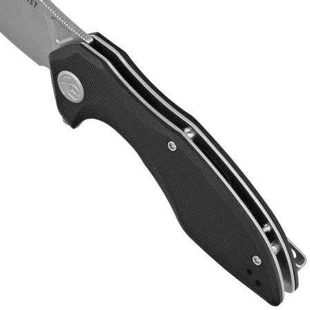Nóż składany Kubey Nobel Black G10, Beadblasted 14C26N (KU236K)