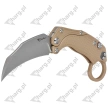 Reate Knife EXO-K Gravity Karambit Tan Aluminium, Stonewashed N690