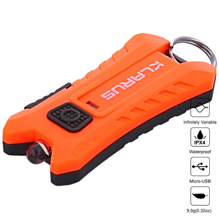 Klarus Mi2 Orange, 40lm, Li-ion Battery / 120mAh, USB Keychain Light (Mi2 ORANGE)