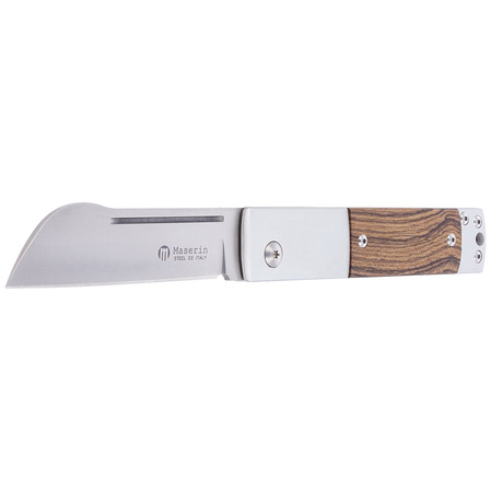 Maserin In-Estro Bocote Wood /Aluminum, Satin D2 by Bonus Knife (165/BO)