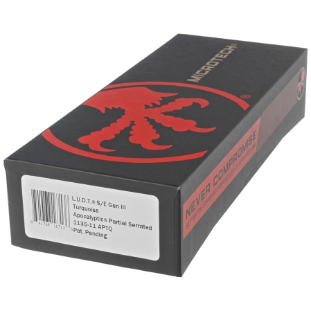 Microtech LUDT Gen III S/E Automatic Knife Turquoise Aluminum, Apocalyptic P/S M390MK by Tony Marfione (1135-11APTQ)