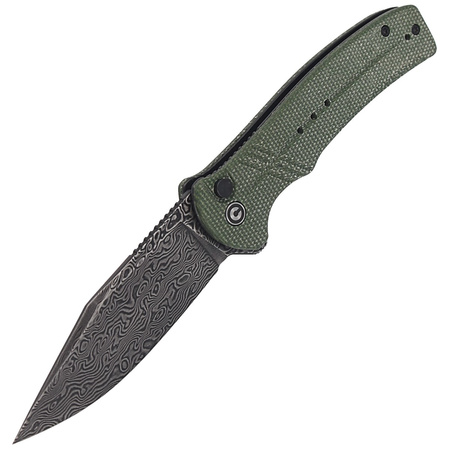 CIVIVI KNive Cogent Green Micarta, Black Damascus (C20038D-DS1)