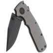 Demko Shark Cub Stealth Clip Point Knife Artillery Gray Aluminum, Black DLC CPM20CV by Andrew Demko (SC-20CV-ALUM-AG-CP)