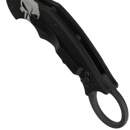 Nóż składany Fox The Skull Karambit Black Aluminium, Black N690Co (FX-599 ALB-4)