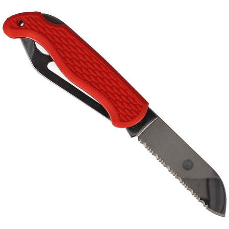MAC Coltellerie Boat 2 Sailing Knife Red PP/TPE, Satin W 1.4034 (MC BOT2.R)