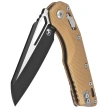Microtech MSI S/E Knife Fluted Brown Aluminum, Black M390MK by Tony Marfione (210-1FLBN)