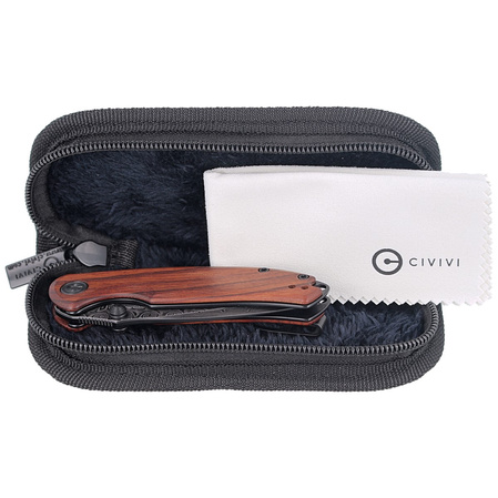 CIVIVI Pintail Cuibourtia Wood, Black Damascus (C2020DS-2)