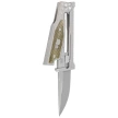 Nóż grawitacyjny Reate Mini EXO OTF Gravity Drop Point Bead Blasted Titanium/Green Micarta, Stonewashed CPM 3V