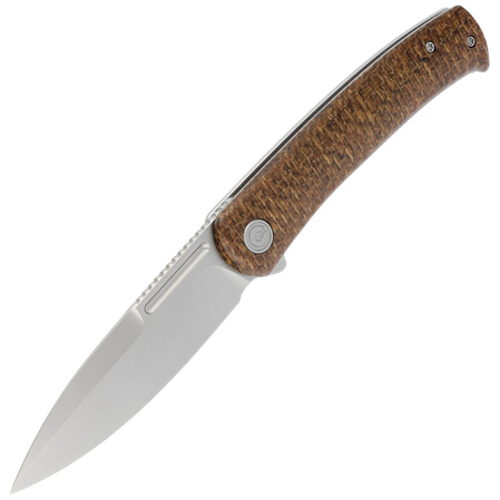 Civivi Cetos Brown Micarta / Steel, Silver Bead Blasted 14C28N (C21025B-1)